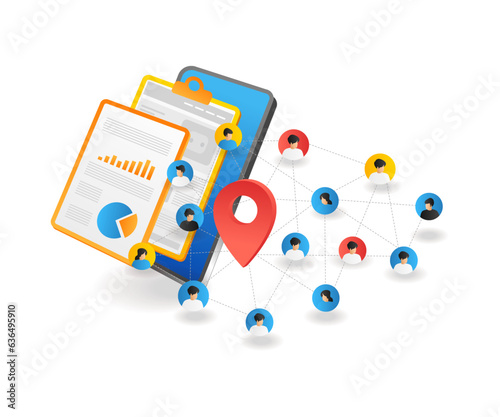 Online business team network