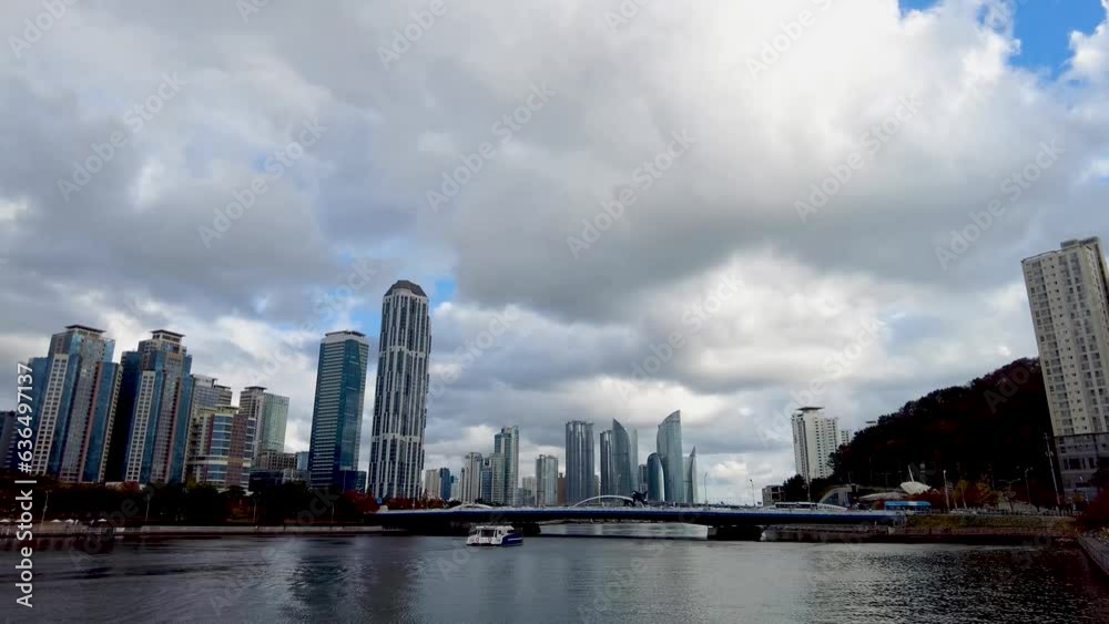 Centum city timelapse in Haeundae, Busan, South Korea, Asia Centum city timelapse in Haeundae, Busan, South Korea, Asia