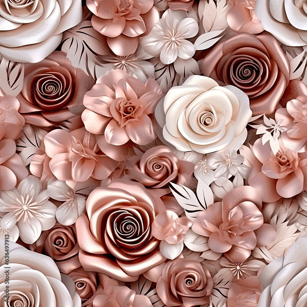 seamless rose gold flower seamless rose gold flower