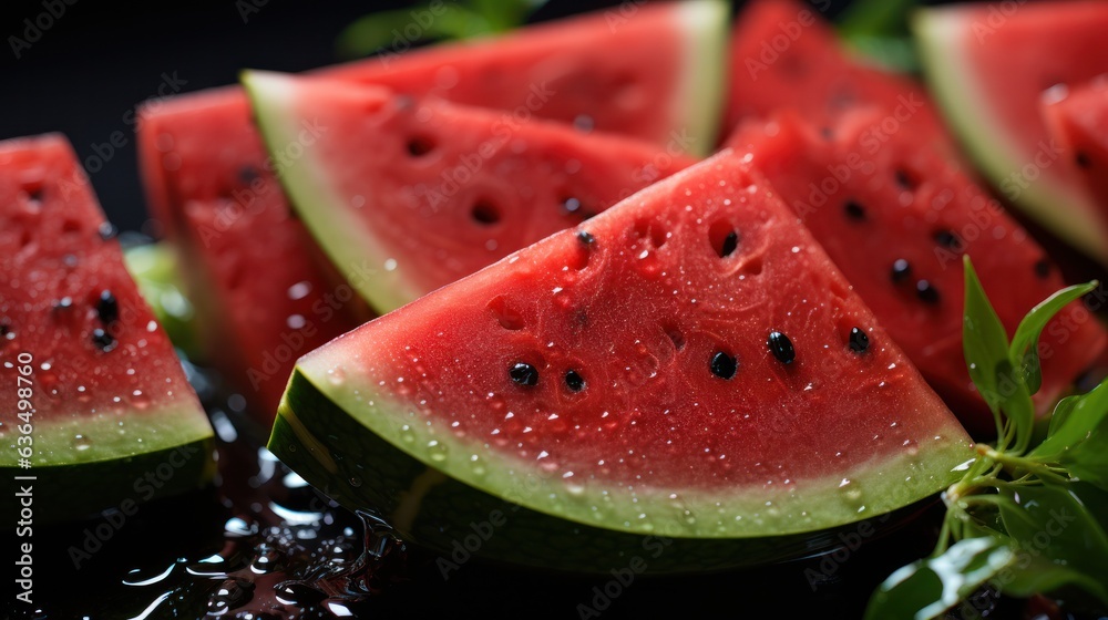 freshly cut watermelon