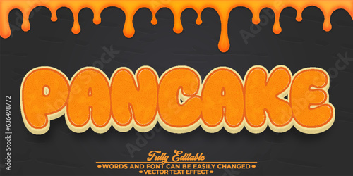 Cartoon Pancake Editable Text Effect Template