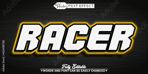 Racer Editable Text Effect Template