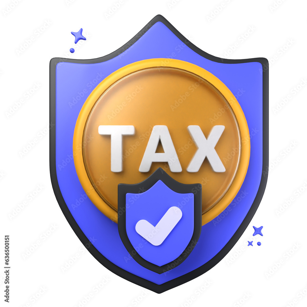 tax security of 3d illustration isolated on white background. Tax 3D Concept. 3d illustration tax security of 3d illustration isolated on white background. Tax 3D Concept. 3d illustration
