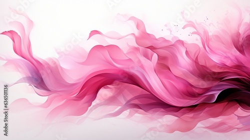 Canvastavla painting of a pink ribbon.