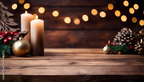 christmas tree with candles background