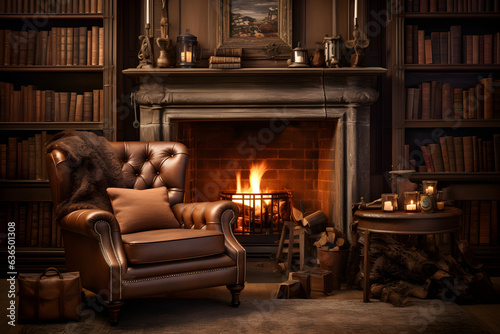 fireplace in the room
