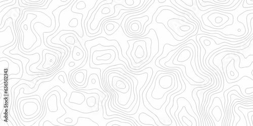 Topo contour map on white background, Topographic contour lines. Seamless pattern with lines Topographic map. Geographic mountain relief. Abstract lines background. Contour maps. Vector illustration. © MdLothfor