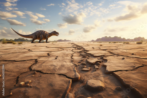  dinosaur footprints on the ground 3d rendering elements © Artroom