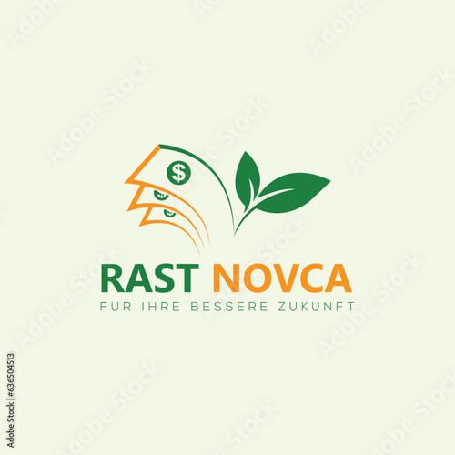 RAST NOVCA LOGO Finance and organic logo in modern design. photo