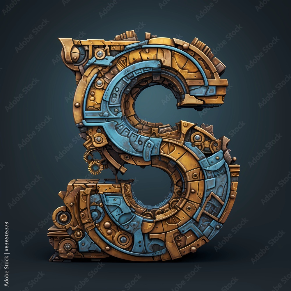 Obraz premium hero of the realm logo, style of bronze and azure.Character Design Concept Art Book Illustration Video Game Digital Painting. CG Artwork Background. Generative AI. 