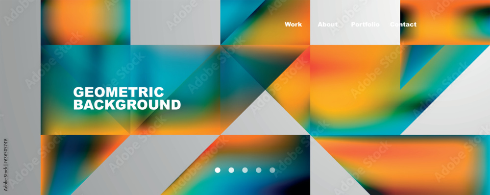 Creative geometric background design template