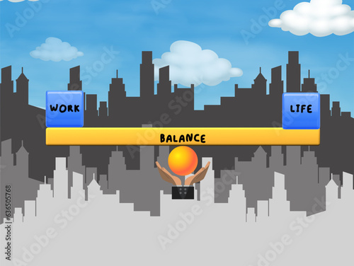 Work and life balance symbol