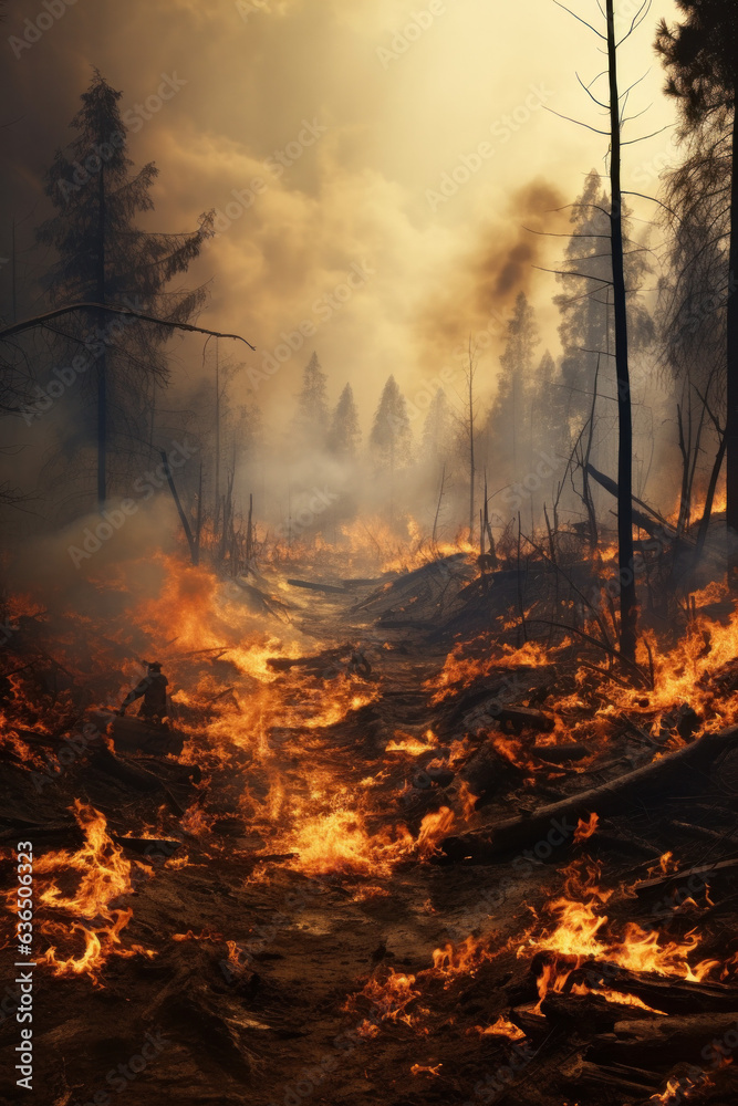 Forest fires all over the world (AI Generated) Forest fires all over the world (AI Generated)