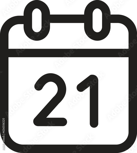 Calendar glyph icon. Simple solid style. Date, planner, pictogram, day, month, schedule, time event organizer symbol concept, isolated on white background.