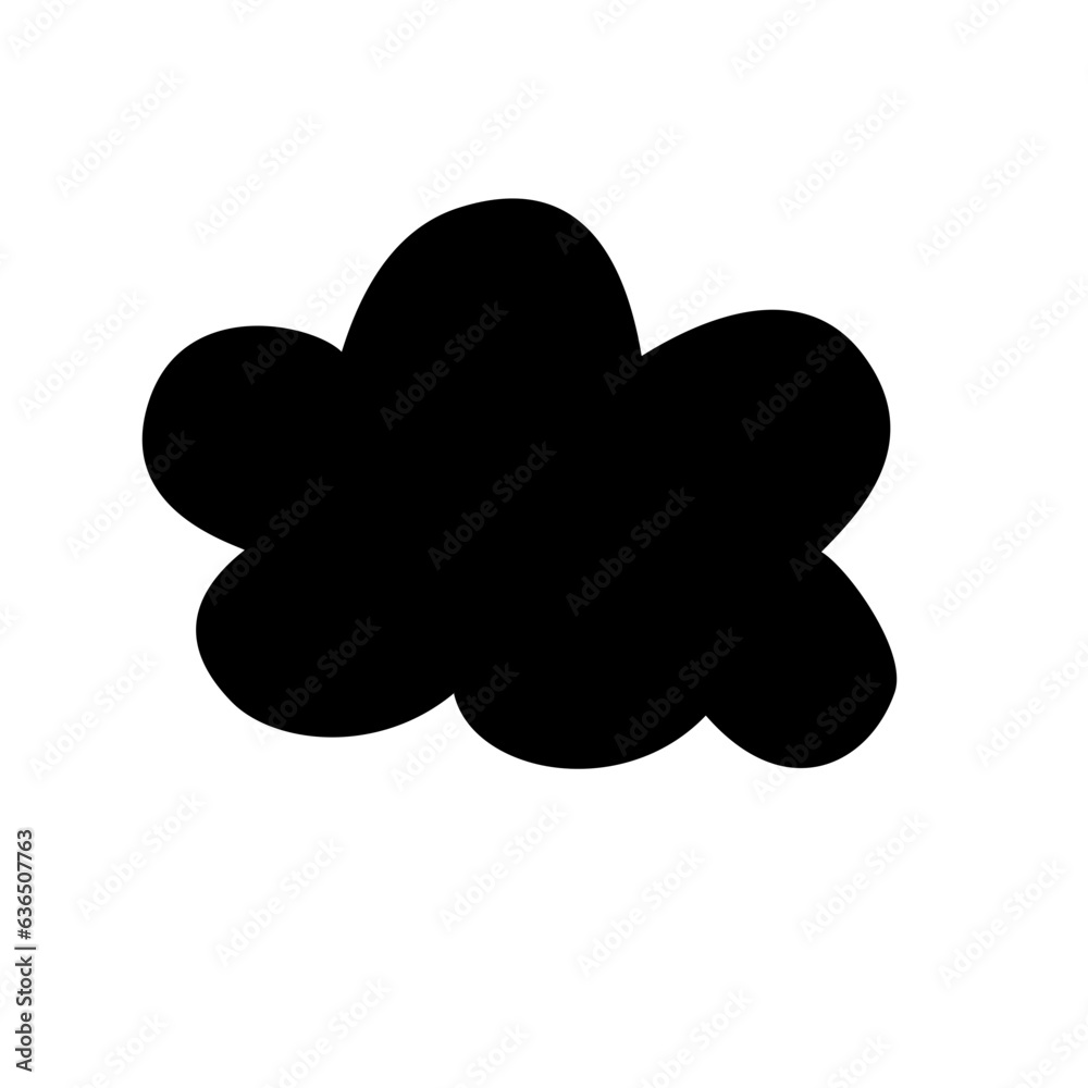 Cloud silhouette icon Cloud silhouette icon