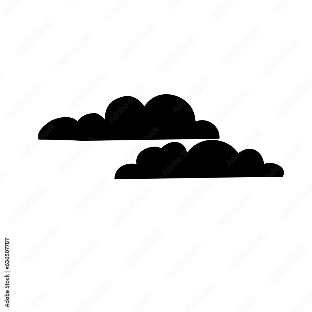 Cloud silhouette icon Cloud silhouette icon