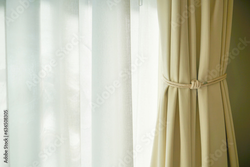 curtain with window and sunlight