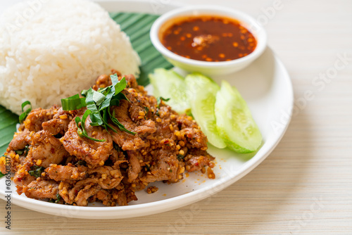 spicy grilled pork with rice