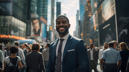 Successful Businessman Smiling with Confidence  Entrepreneurship Generative AI