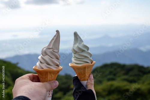 山頂のソフトクリーム