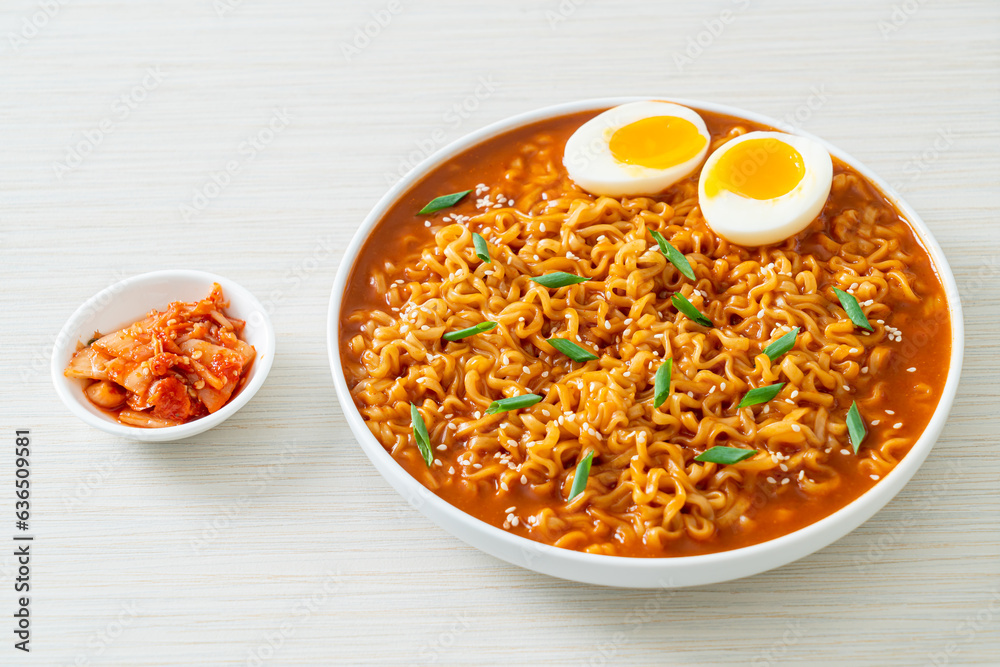 Korean instant noodles with egg Korean instant noodles with egg