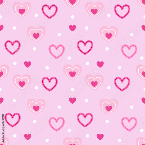 seamless background with hearts