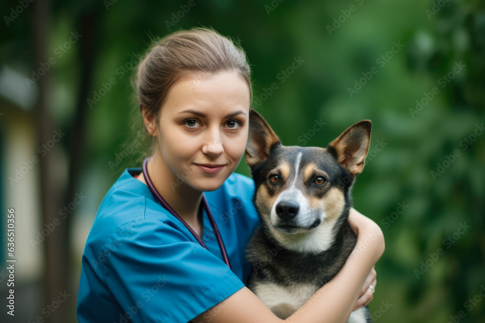 A Skilled and Dedicated Veterinarian in Traditional Japanese Attire