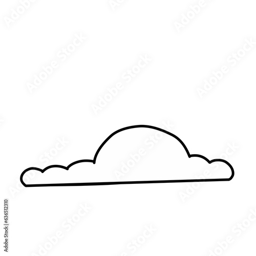 Set of cartoon cloud in a flat design. White cloud collection