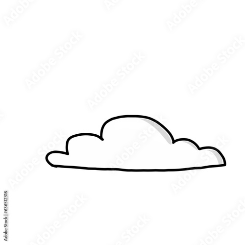 Set of cartoon cloud in a flat design. White cloud collection