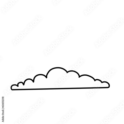 Set of cartoon cloud in a flat design. White cloud collection
