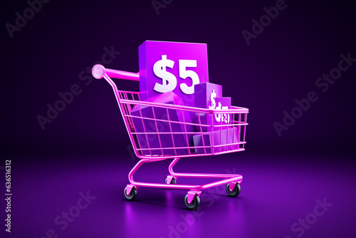 3D coupons tag icon special discount on purple background. promotion sale percentage marketing profitable online shopping concept  with Ai
