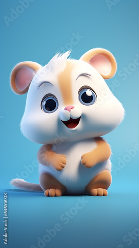3d illustration cartoon icon animal cute with Ai