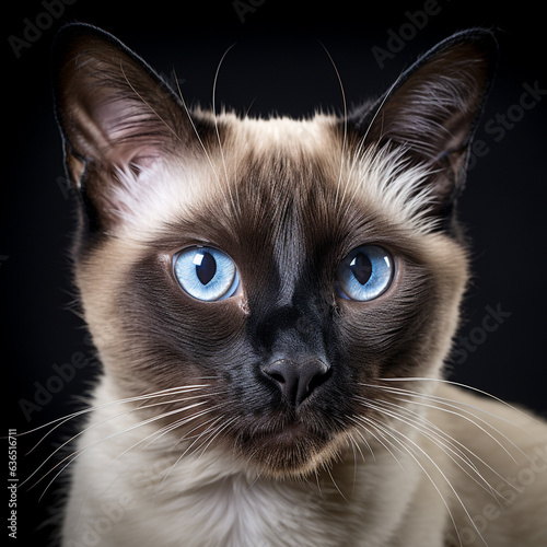 a Siamese cat Generative AI © GraphyPix