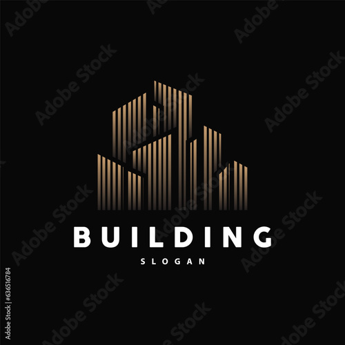 Building Real Estate Apartment Construction Logo, Elegant Premium Rustic Monogram Vector Design