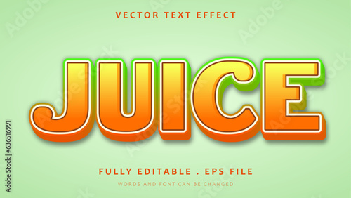 Modern Juice Editable Text Effect Design Template
