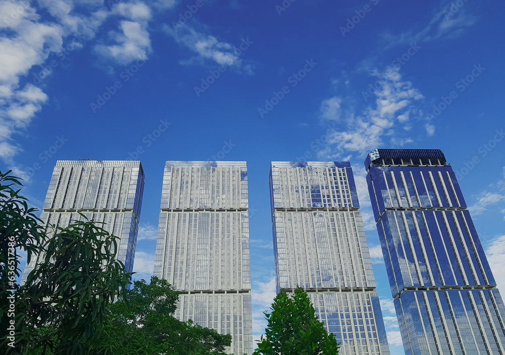 Batam, August 4, 2023 - A skyscraper construction project that is still in the development stage. Batam, August 4, 2023 - A skyscraper construction project that is still in the development stage.