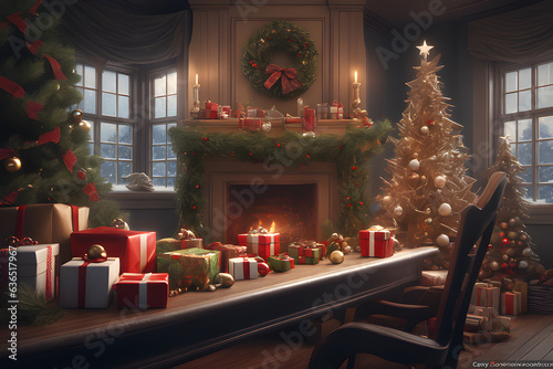 christmas tree with gifts