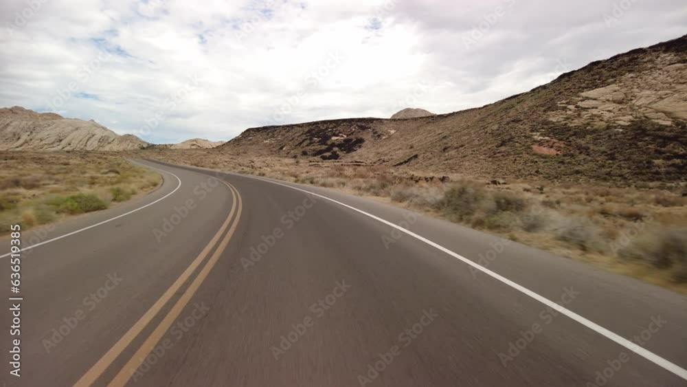 Driving Plate Utah Desert in Snow Canyon Cloudy Northbound Multicam Set 09 Front View Southwest USA Driving Plate Utah Desert in Snow Canyon Cloudy Northbound Multicam Set 09 Front View Southwest USA