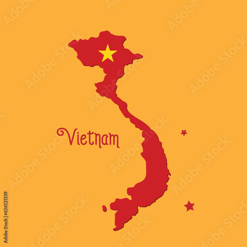 Vietnam map vector illustration