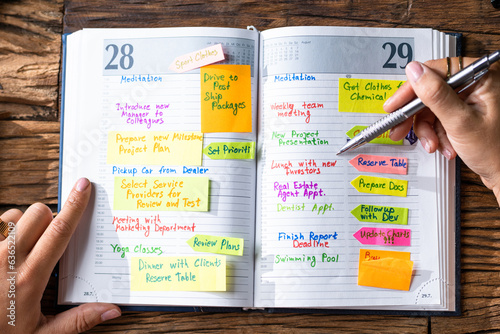 Calendar Schedule Agenda Or Organizer photo