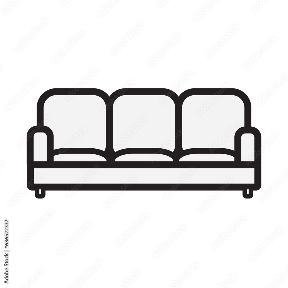 sofa icon logo vector design