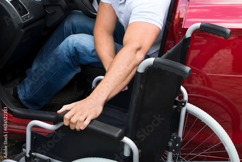 Car Driver With A Wheelchair