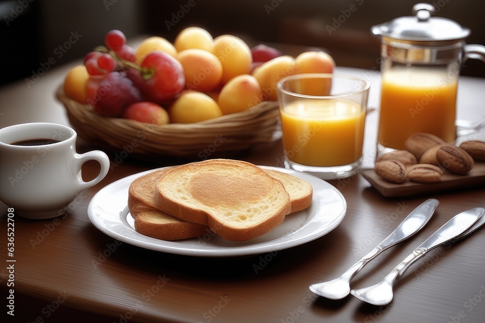 breakfast with orange juice breakfast with orange juice