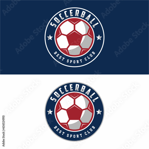 Soccer Football Badge Logo Design Templates. Sport Team Identity Vector Illustration.