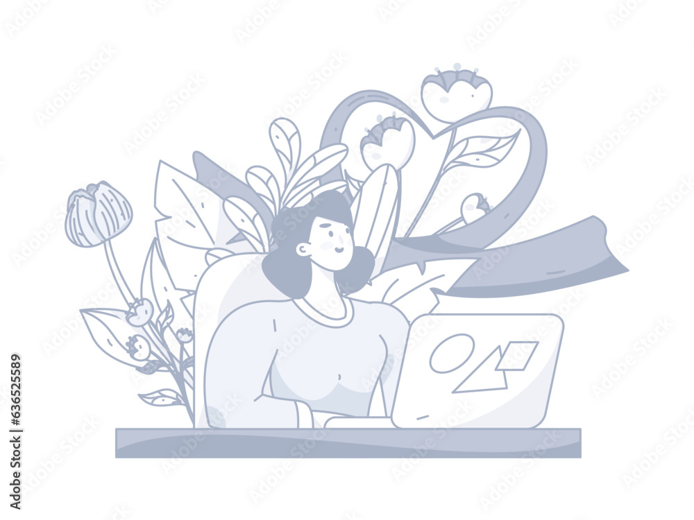 3.12 International Women's Day professional women flat character vector concept operation hand drawn illustration
