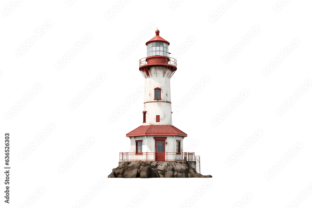 lighthouse transparent background, Generative ai