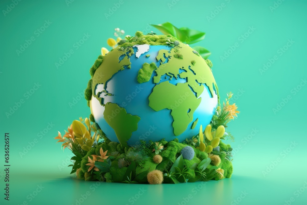 Eco Friendly Planet Earth Background, Save the World, Earth day, Environment Day. Generative AI