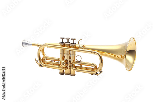 Pocket trumpet transparent background, Generative ai