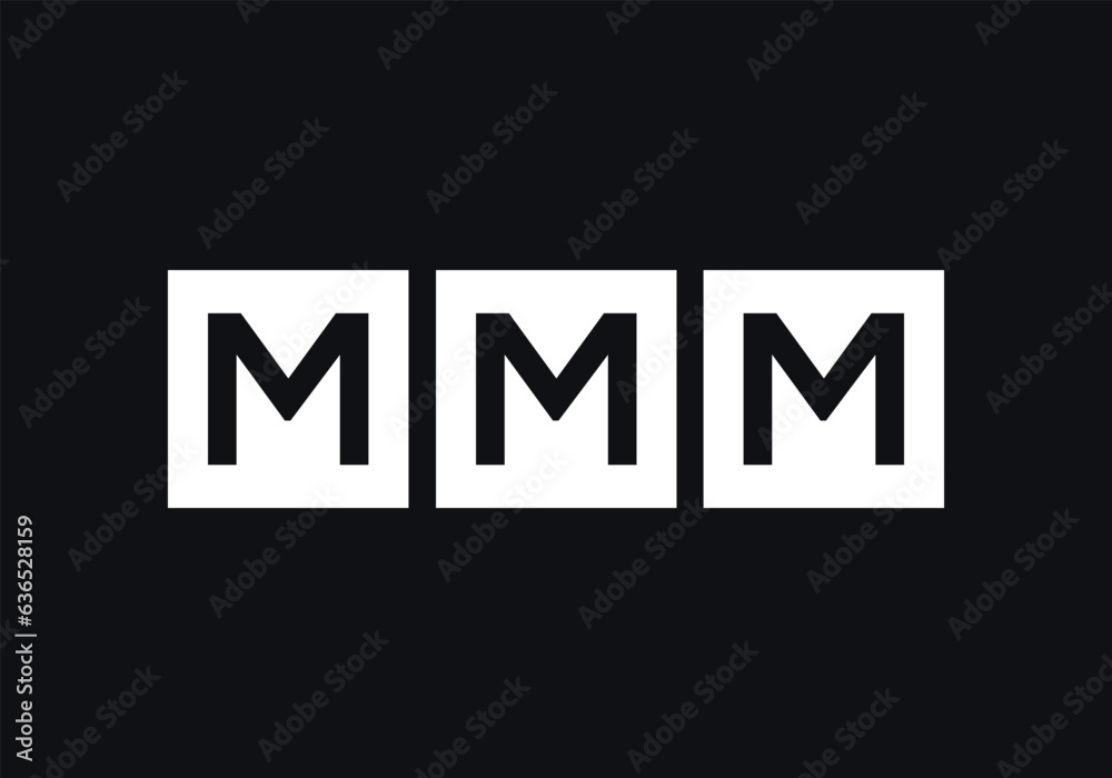 Triple letter square logo design, multi Letter box symbol vector. iconic letter logo. square letter symbol. lettering monogram Triple letter square logo design, multi Letter box symbol vector. iconic letter logo. square letter symbol. lettering monogram