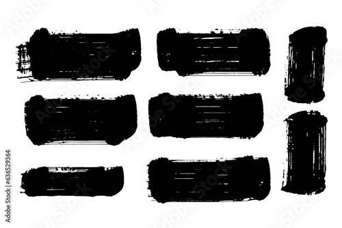 hand drawn abstract paint stoke texture background in set